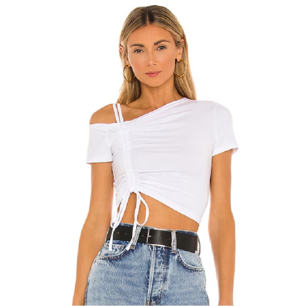 Superdown Kylie Ruched front top White